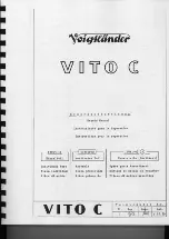 VOIGTLANDER VITO Repair Manual preview