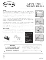 Предварительный просмотр 2 страницы VOILE 3-Pin Cable Telemark Binding Instructions