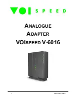 Preview for 1 page of VOIspeed V-6016 User Manual