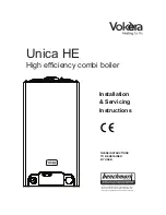 VOKERA unica he Installation & Servicing Instructions Manual предпросмотр