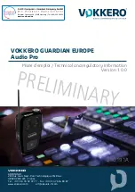 Preview for 1 page of Vokkero GUARDIAN EUROPE Audio Pro Technical And Regulatory Information