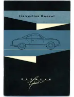 Volkswagen 1958 Karmann Ghia Instruction Manual предпросмотр