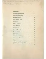 Предварительный просмотр 5 страницы Volkswagen 1960 Bug Convertible Instruction Manual