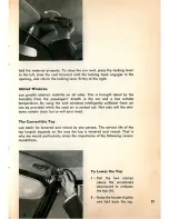 Предварительный просмотр 25 страницы Volkswagen 1960 Bug Convertible Instruction Manual