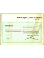 Предварительный просмотр 4 страницы Volkswagen 1968 Bug Owner'S Manual