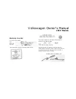 Предварительный просмотр 3 страницы Volkswagen 1969 Model Owner'S Manual