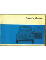 Предварительный просмотр 1 страницы Volkswagen 1970 Beetle Convertible Owner'S Manual