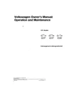 Preview for 2 page of Volkswagen 1973 Beetle Convertible Owner'S Manual