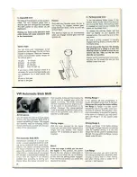 Предварительный просмотр 15 страницы Volkswagen 1973 Karmann Ghia Convertible Owner'S Manual