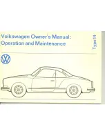 Предварительный просмотр 1 страницы Volkswagen 1974 Karmann Ghia Owner'S Manual