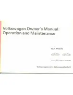 Предварительный просмотр 6 страницы Volkswagen 1974 Karmann Ghia Owner'S Manual