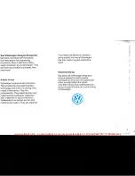 Preview for 2 page of Volkswagen 1990 Transporter Onwers Manual