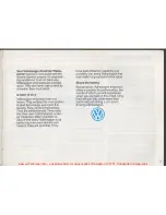 Предварительный просмотр 3 страницы Volkswagen 1993 Eurovan Owner'S Manual