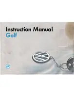 Volkswagen 1993 Golf Instruction Manual предпросмотр