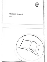 Предварительный просмотр 1 страницы Volkswagen 2012 Golf Owner'S Manual