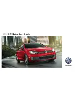 Предварительный просмотр 1 страницы Volkswagen 2014 GTI Quick Start Manual