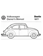 Предварительный просмотр 1 страницы Volkswagen Beetle 1977 Owner'S Manual