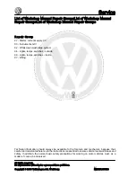 Предварительный просмотр 2 страницы Volkswagen Bora 2006 Workshop Manual