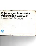 Volkswagen Caravelle Instruction Manual предпросмотр