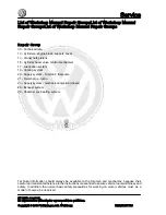 Предварительный просмотр 2 страницы Volkswagen FOX 2004 Workshop Manual