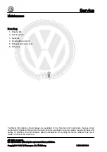 Preview for 2 page of Volkswagen Golf 2013 Service