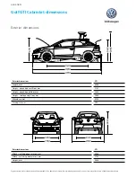 Предварительный просмотр 3 страницы Volkswagen golf cabriolet Dimension Manual