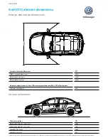 Предварительный просмотр 4 страницы Volkswagen golf cabriolet Dimension Manual