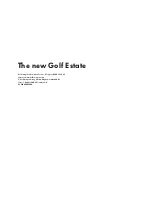 Preview for 15 page of Volkswagen GOLF ESTATE - Brochure