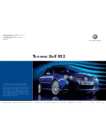 Volkswagen Golf R32 Product Brochure предпросмотр