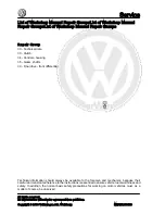 Предварительный просмотр 2 страницы Volkswagen Golf Variant 2007 Workshop Manual