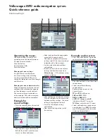 Preview for 3 page of Volkswagen MFD RADIO NAVIGATION SYSTEM Quick Reference Manual