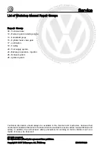 Предварительный просмотр 2 страницы Volkswagen Phaeton 2003 Workshop Manual