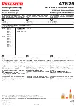 Предварительный просмотр 2 страницы Vollmer 47625 Mounting Instruction