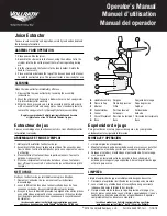 Preview for 1 page of Vollrath 47704 Operator'S Manual