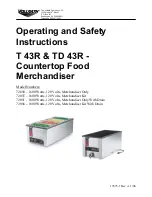 Preview for 1 page of Vollrath 72050 Operating And Safety Instructions Manual