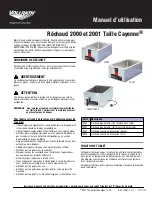 Preview for 5 page of Vollrath CAYENNE 2000 Operator'S Manual