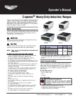 Vollrath Cayenne 912HIMC Operator'S Manual preview