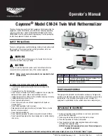 Vollrath Cayenne CM-24 Operator'S Manual preview