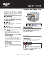 Preview for 1 page of Vollrath Cayenne POA8002 Operator'S Manual