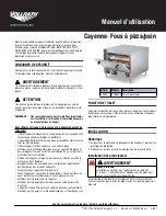 Preview for 5 page of Vollrath Cayenne POA8002 Operator'S Manual