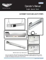 Preview for 1 page of Vollrath Cayenne Series Operator'S Manual