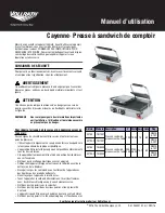 Preview for 5 page of Vollrath Cayenne TSI7001 Operator'S Manual