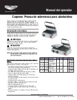 Preview for 9 page of Vollrath Cayenne TSI7001 Operator'S Manual