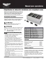 Preview for 25 page of Vollrath FC-6IH-01120 Operator'S Manual