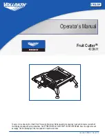 Предварительный просмотр 1 страницы Vollrath Fruit Cutter 403NH Operator'S Manual