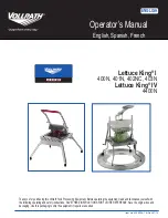 Vollrath Lettuce King I 400N Operator'S Manual preview