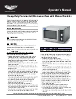 Preview for 1 page of Vollrath MWA7125 Operator'S Manual