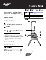 Preview for 1 page of Vollrath Onion King 500N Operator'S Manual