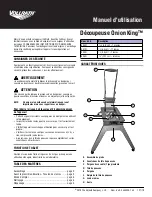 Preview for 5 page of Vollrath Onion King 500N Operator'S Manual