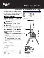 Preview for 9 page of Vollrath Onion King 500N Operator'S Manual